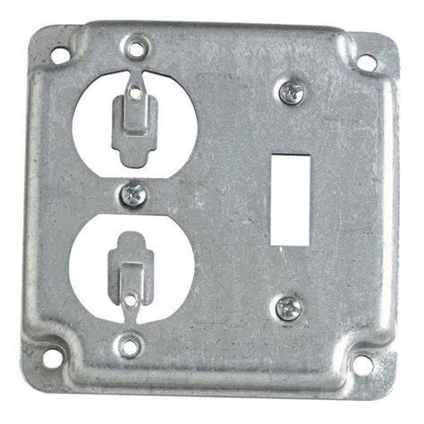 lowes electrical junction box cover plates|4x4 single outlet cover plate.